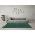 thumbnail image 3 of Ahgly Company Machine Washable Indoor Rectangle Abstract Turquoise Blue Contemporary Area Rugs, 3' x 5', 3 of 4