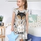thumbnail image 4 of Fotbe Funny Animals Series Vestido de Dormir para Niñas de 3 a 10 Años, Mangas Cortas, Estilo Princesa, Pijama Camisón con Mangas Voladas-X-Large, 4 of 6
