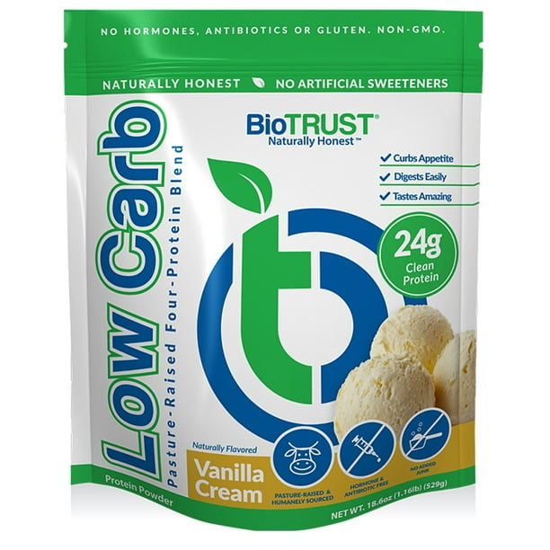 BioTRUST Low Carb Protein Powder Whey and Casin Blend, Vanilla (14