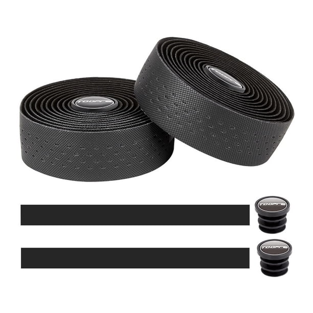 Cintas de barra de mango de bicicleta Cinturones antideslizantes Abrigos de impermeabilidad Absorción de impermeabilidad Anti-vibración MTB Montar a caballo Accesorios Negro 2 piezas Advancent OD002128-06B