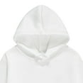 thumbnail image 4 of Ulanda Boys Girls Solid Soft Hooded Sweatshirt Classic Oversized Hoodies Loose Pullover Sweatshirts with Pocket for Kids (White, 1-2 Years), 4 of 4