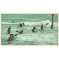 thumbnail image 3 of Detroit Publishing Co. 14x10 Black Modern Framed Museum Art Print Titled - Surf Bathing, Palm Beach, Fla., 1898, 3 of 5