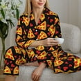 thumbnail image 6 of Lsque Cartoon Pizza Pattern Long Sleeve Pajama Set for Women - Soft 2-Piece Sleepwear and Loungewear Set with Pockets, Comfy Nightwear-XX-Large, 6 of 7