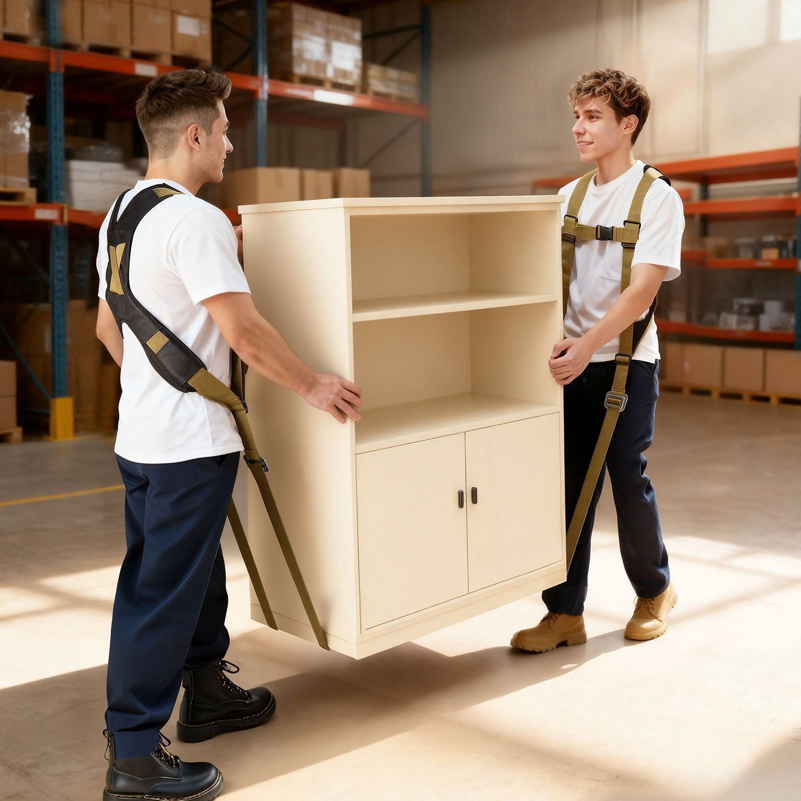 Furniture Moving Strap 1000 lbs Capacity with 2-Inch Shoulder Strap Adjustable 80.3-150 Inches for Moving Appliances