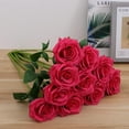 thumbnail image 4 of Artificial Rose 10pcs Open Flower Bouquet Faux Rose Stems for Wedding Arrangement, Bridal Bouquet, Centerpiece, Fake Faux Silk Flowers, 4 of 6