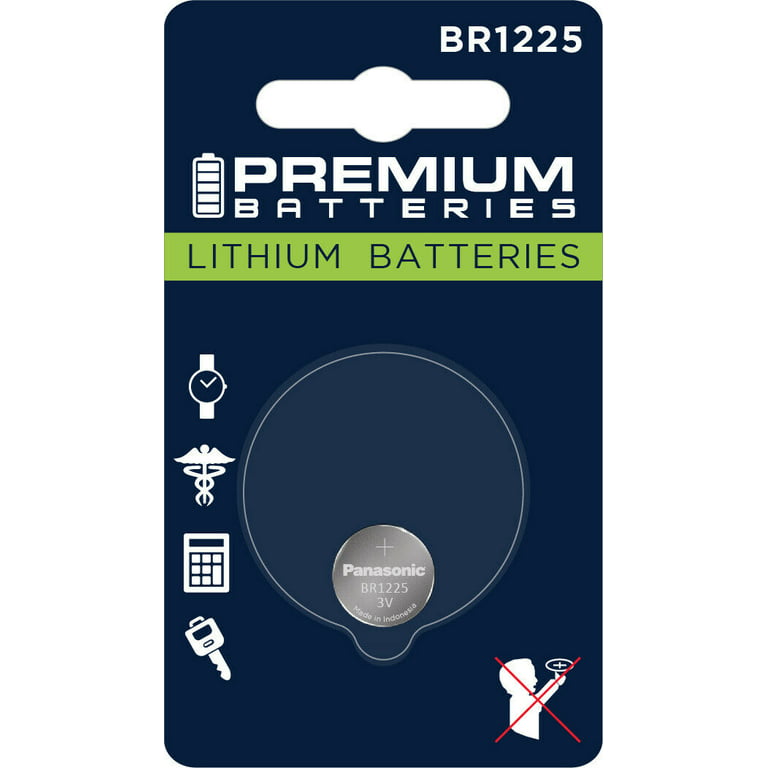 Premium Batteries Panasonic BR1225 Lithium Battery 3V (5 Batteries)