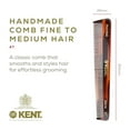 thumbnail image 2 of Kent 4T 6 Inch Double Tooth Dressing Comb, Coarse and Fine Grooming Comb for Hair, Beard, Mustache - Styling for Men, Women, and Kids. Made in England, 2 of 6