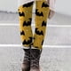 thumbnail image 1 of ICHUANYI Clearance Womens Fashion Casual Hollween Printed Tight Leggings High Waist Pants(Yellow, L) ICHUANYI WER2023081205678, 1 of 5
