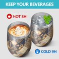 thumbnail image 4 of 12oz Stainless Steel Insulated Wine Tumbler with Lid and Straw – Double Wall Vacuum Mug for Hot & Cold Drinks, 304 Steel Interior, Sweat-Free Design, 4 of 5