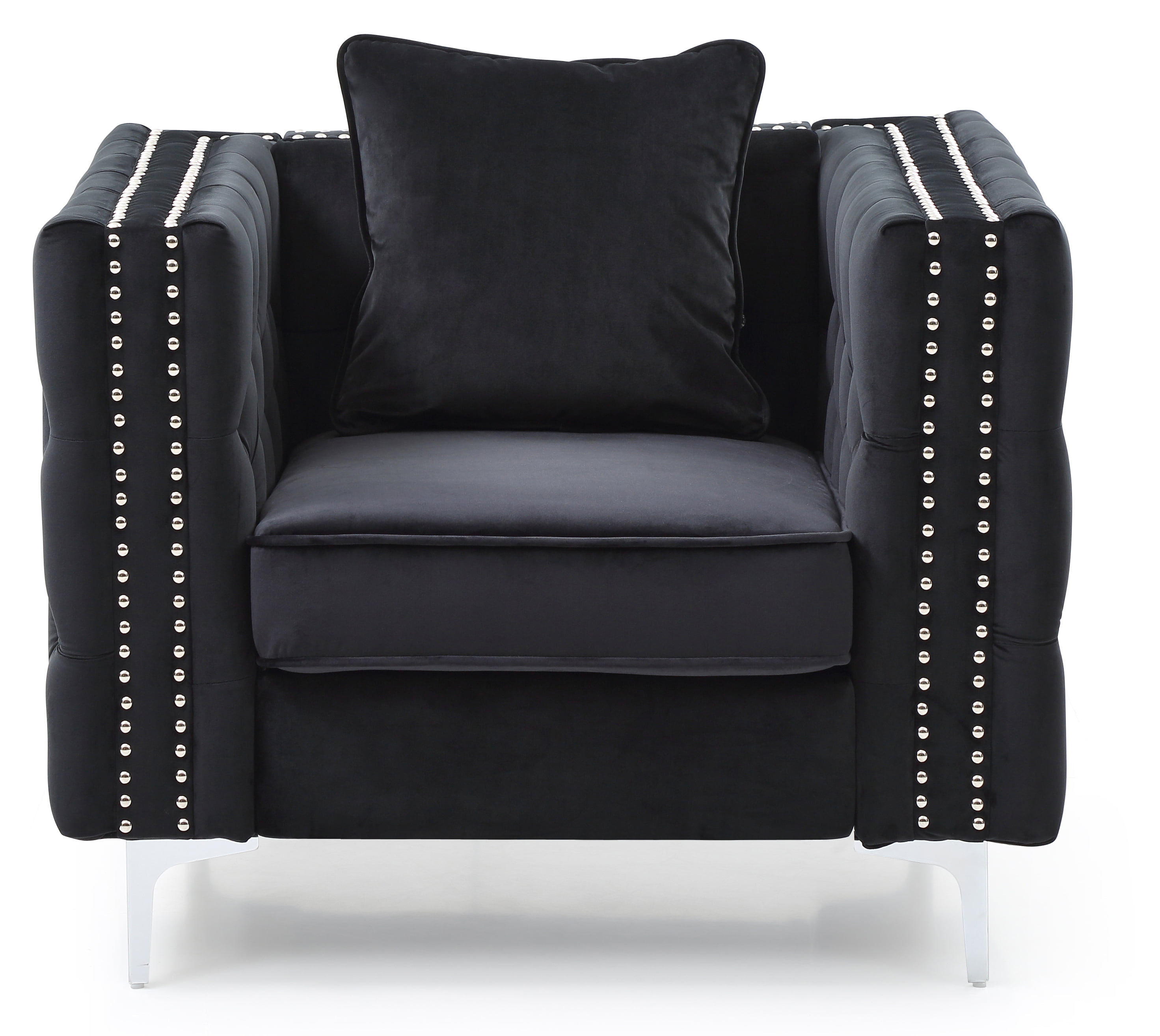 Glory Furniture Paige Accent Chair in Black Color