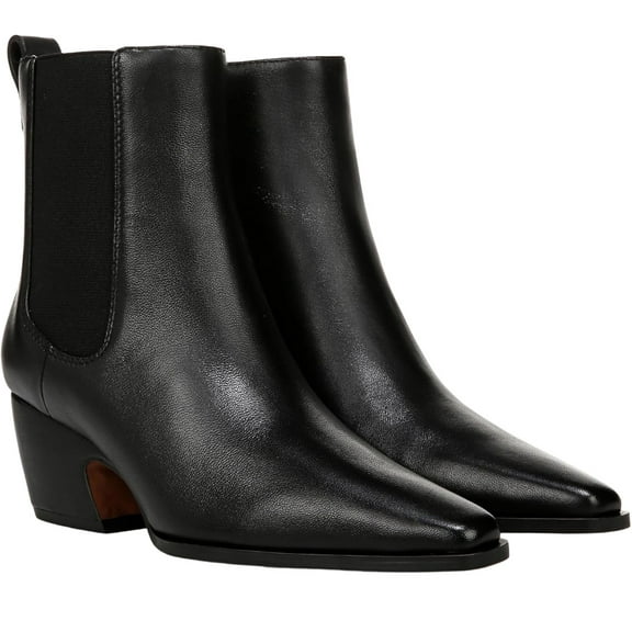 Franco Sarto Women's Vianca Ankle Boot Black Leather 5.5M
