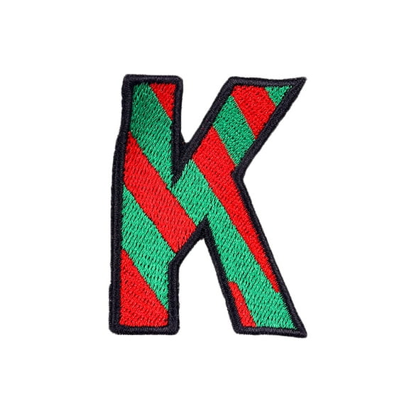 Ysmzzmsy 1 PCS Pattern Iron On or Sew On Embroidered  letter K Patch