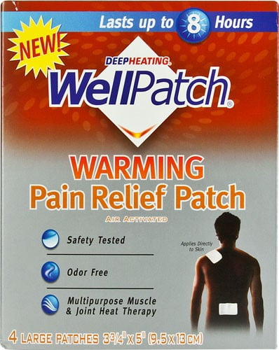 Mentholatum WellPatch DeepHeating Pain Relief Patch, 4 ea