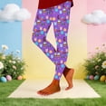 thumbnail image 3 of Shadoumai Easter High-Waisted Yoga Pants for Women Cute Rabbit Leggings Long Leggings for Sport Running, 3 of 4