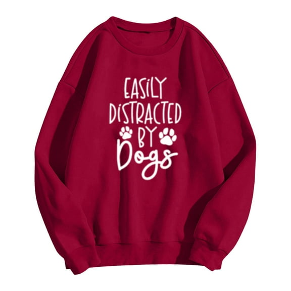 Ketyyh-chn99 Plus Size Sweatshirts for Women 2024 Plus Size Pullover Top with Long Sleeves Red,L