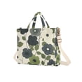 thumbnail image 7 of FORMRS Womens Corduroy Tote Bag Crossbody Shoulder Handbag with Pocket, Navy Flower, 7 of 7