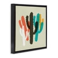 thumbnail image 4 of Stupell Industries Overlapping Cactus Pattern Botanical & Floral Painting Black Floater Framed Canvas Art Print Wall Art, 25 x 25, 4 of 10
