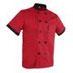 thumbnail image 1 of Hombres mujeres chaqueta de manga corta chaqueta de panadero chaqueta de trabajo cocina hotel Rojo Sunnimix abrigo de chef para hombres, 1 of 8
