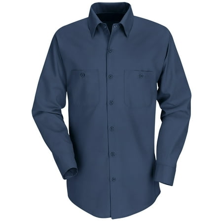 Red Kap Mens Long Sleeve Industrial Work Shirt