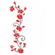 thumbnail image 2 of Alta calidad 3D estereoscópico cristal plantas flores DIY pegatinas de pared sala de estar dormitorio TV Fondo decoración del hogar rojo 80x24cm JAMW Sencillez, 2 of 2