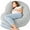Grey Jersey, variant on Pregnancy Pillow,Queen Rose Maternity Body Pillow for Sleeping, C Shaped Body Pillow for Pregnant Women with Removable Purple Jersey Cover