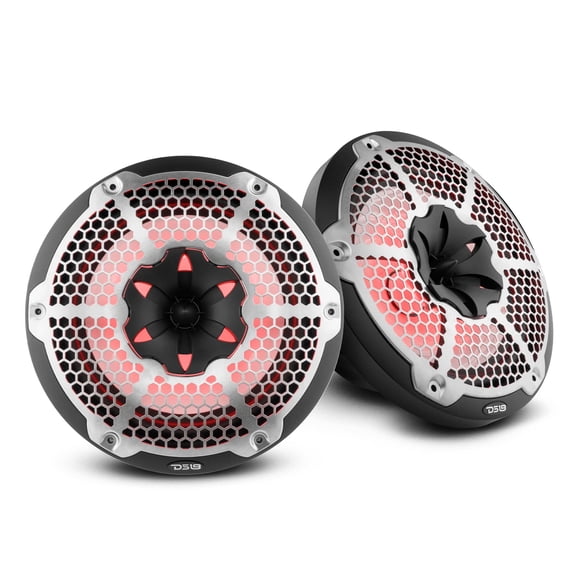 Altavoz marino DS18 NXL-10M/BK LED RGB de 10 pulgadas, 600 W, IP65