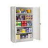 Tennsco Jumbo Combination Steel Storage Cabinet, 48w x 24d x 78h, Light Gray