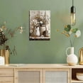 thumbnail image 4 of Rustic Farmhouse Daisy Floral Canvas Wall Art, Vintage Neutral Country Flower Painting Botanical Picture, Framed & Ready to Hang Decor for Bathroom Living Room Bedroom, 4 of 5