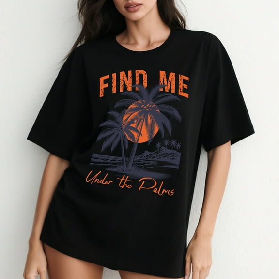 Plus Size Women's Hawaiian Print T-Shirt - Soft Oversized Casual Tee