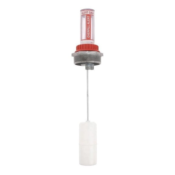 At-A-Glance Overfill Gauge,2 In NPT,8 In From Top O-2-8