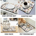 thumbnail image 4 of Farm Animal Coffee Station Mat - Non-Slip 4-Layer Drying Pad with Rooster Print, 4 of 5