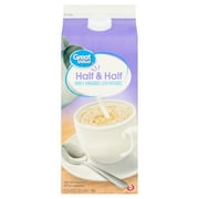 Walmart Grocery Great Value Half Half 64 Fl Oz