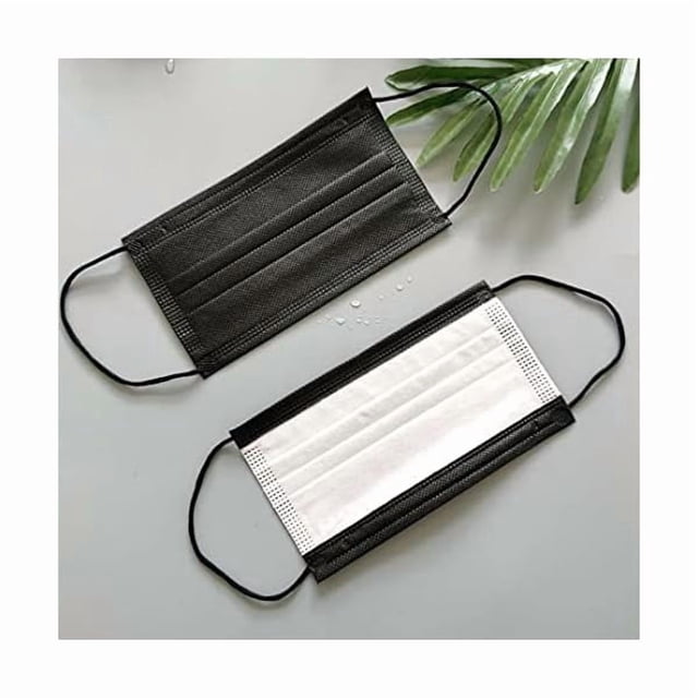 Chenchen Black Face Masks 3Ply Black Disposable Face Masks Filter Protection