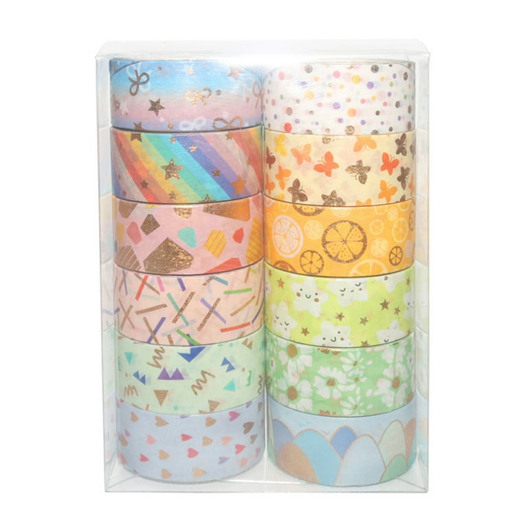 NEWEST 12 Rolls Back to School Washi Tape, First Day of School Washi  Masking Tape Colorful Washi Tape Stickers Roll 15mm Wide Cute Washi Tape  for