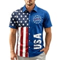 thumbnail image 5 of Fabrcox 1776-2026 USA 250th Anniversary Shirt Button Down Flag Print Patriotic T Shirts for Men Freedom Celebration 4th of July Shirts for Men Blue L, 5 of 5