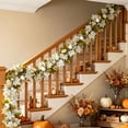 thumbnail image 4 of AUNVITO Artificial Autumn Maple Leaf Hanging Vine, Realistic Harvest Foliage Ornament, Indoor Fireplace Window Dual Holiday Decor, 4 of 7
