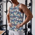 thumbnail image 5 of Fuzoiu Tropical Sloth Print Men's Workout Tank Tops,Sleeveless Gym Shirt Quick Dry,Fitness Bodybuilding T-Shirt,Muscle Athletic Workout Tee-3X-Large, 5 of 7