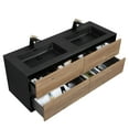 thumbnail image 3 of SERA Fleur Bathroom Vanity Black and Rough Oak, 3 of 7
