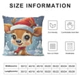 thumbnail image 6 of Acheng Christmas Deer Throw Pillow Covers Cozy Soft Pillowcase Square Cushion Case for Home Sofa Bedroom Car Decoration,2 Pcs White, 6 of 6