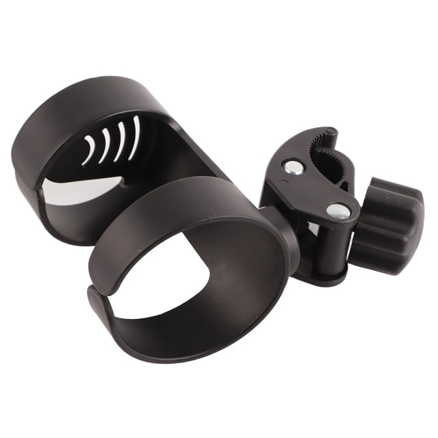 Portavasos universal para cochecito de bebé, portavasos para silla de ruedas de PP, portavasos para bicicleta con clip ajustable para andadores y scooters.