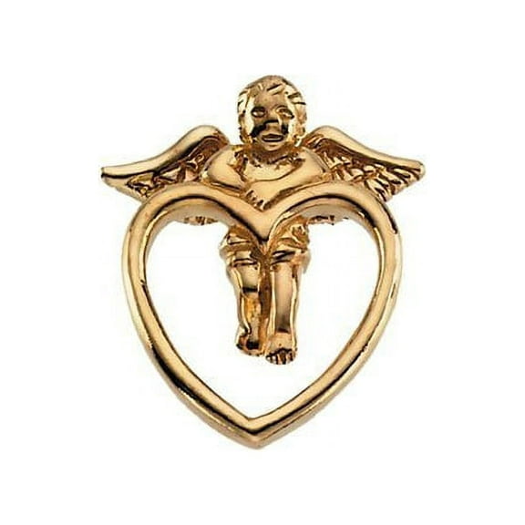 ANGEL LAPEL PIN 14K Yellow / Gold / 16.50X14.50 MM / 1.287 DWT
