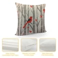 thumbnail image 4 of GOSMITH  Throw Pillow Cover Birds in Birch Animal Trees Nature Wild Red White Grey Rectangular Throw Pillow Covers for Couch Sofa Home Decor, 4 of 5