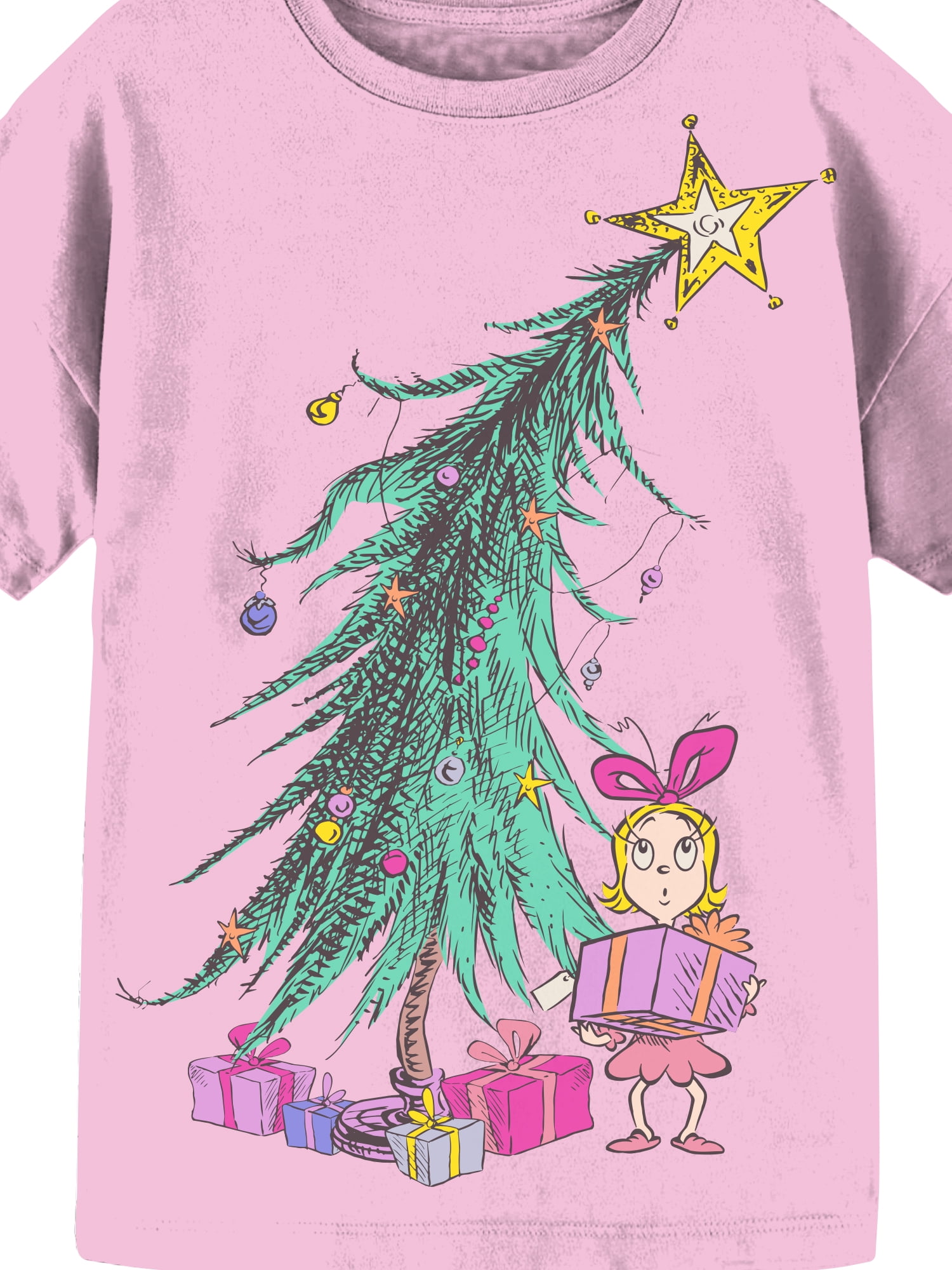 Dr. Seuss' Cindy Lou Who Girls Graphic Crewneck Short Sleeve T-Shirt, Sizes 4-16