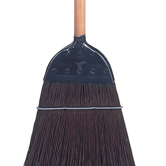 Weiler 70325 Metal Cap Upright Broom, Brown Poly Fill, 55" Overall Length, Made in The USA