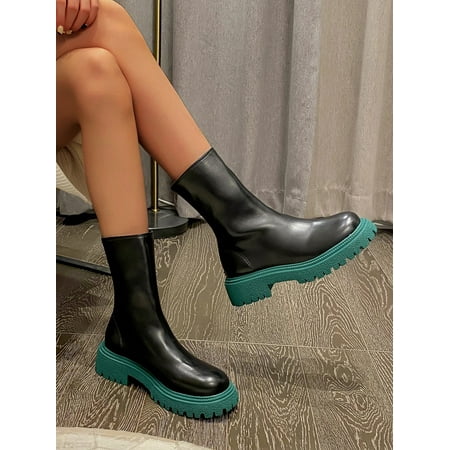 

Two Tone Zip Back Classic Boots Women‘s Footwear