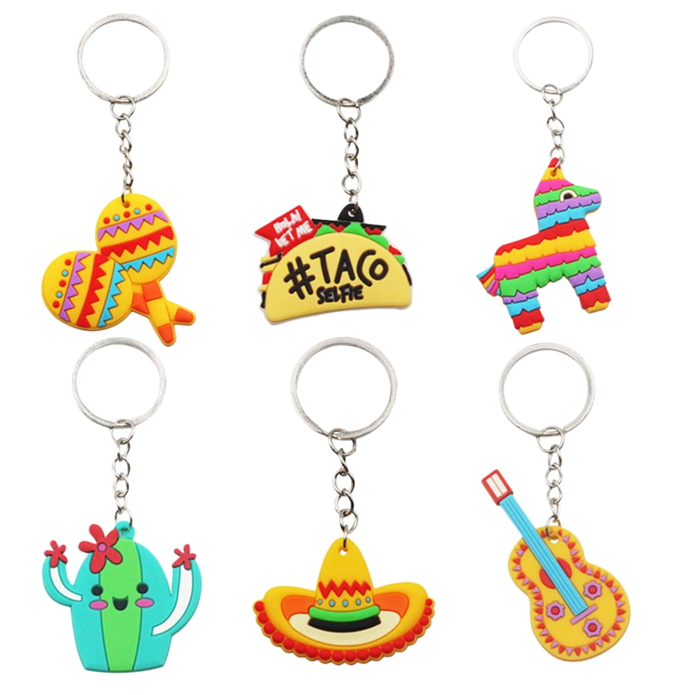 6pcs Mexican Keychain Decoration Cinco De Mayo Keychain Creative