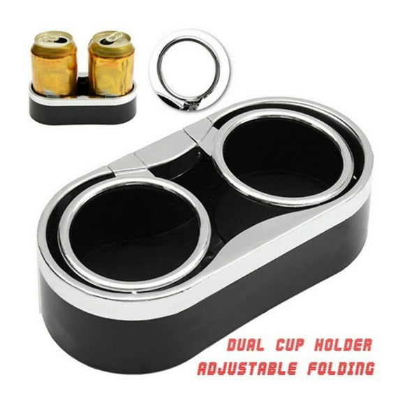EGNMCR Car Cup Contemporary Cup Hole Beverage Car Truck And SUV Sturdy ABS Construction Car Drink Double cup holder