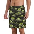 thumbnail image 2 of Fotbe Light Green Excavator Trajes de Baño Estampados para Hombre, Shorts de Verano de Secado Rápido, Ropa de Playa, Bañadores-Small, 2 of 6