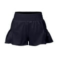 thumbnail image 4 of Jxximdong Shorts for Women Women's Solid Color High Waist Shorts Sports Running Shorts Workout Gym Flowing Shorts With Pockets Black L Pants, 4 of 9
