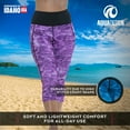 thumbnail image 3 of Aqua Design High Waisted Capri Leggings for Women: Black/Black Water size Large, 3 of 6